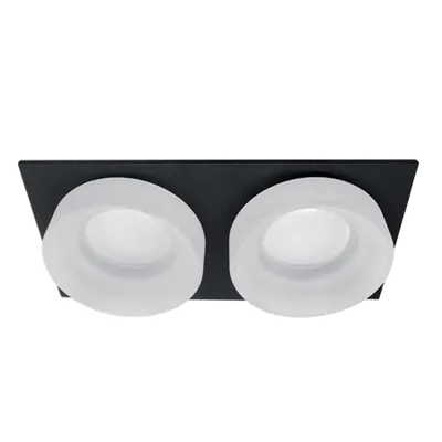 Spot Dublu Patrat Negru/alb sa-045/2
