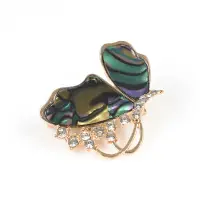 Brosa martisor fluture multicolor cu accente aurii