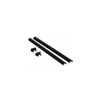 Finishing kit pentru telescopic pole pentru 1 or 2 compartimente snap-on columns - 2 PVC capacs and a base - negru finish