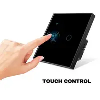Intrerupator smart dublu touch Negru, WiFi, Sticla securizata, Classlights, 10A, Control vocal, Smart Life / Tuya, LED Engros