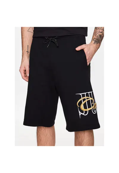 Pantaloni scurti barbati - 302544042 - Bumbac - Negru - Negru