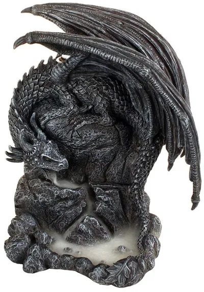 Cădelniță Nemesis Now Adult: Dragons - Black Dragon Backflow, 19 cm