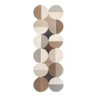Covor tip traversă grej țesut manual din lână 80x230 cm Mia Ellipse – Flair Rugs