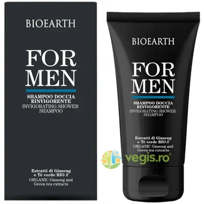 Sampon si Gel de Dus Revigorant pentru Barbati cu Ginseng si Ceai Verde 200ml