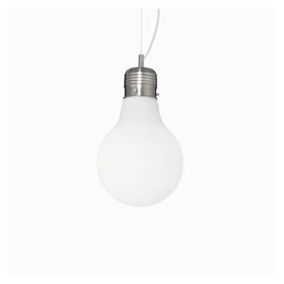 Pendul Luce Bianco mic, 1 bec, dulie E27, D:220mm, H:390/1200mm, Alb