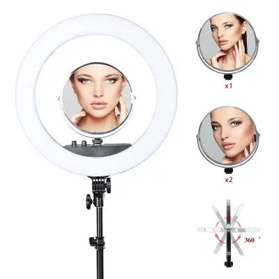 Oglinda cu doua fete pentru Ring Light – Compatibila HQ-21N / RL-18