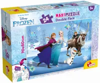 Puzzle cu două fețe Lisciani de colorat din 24 piese - Regatul Înghețat
