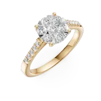 Inel de logodna din aur galben cu diamante de 0.5ct