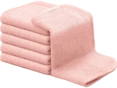Set de prosoape pentru copii KeaBabies - Bambus organic, roz, 6 bucăți