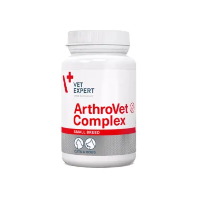 VET EXPERT Arthrovet Complex Small Breed & Cats, supliment sistem articular câini, capsule VET EXPERT Arthrovet Complex Small Breed & Cats, XS-S, supliment sistem articular câini și pisici, flacon, 60 capsule