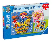 Puzzle Ravensburger din 3 x 49 de piese - Patrula catelusilor