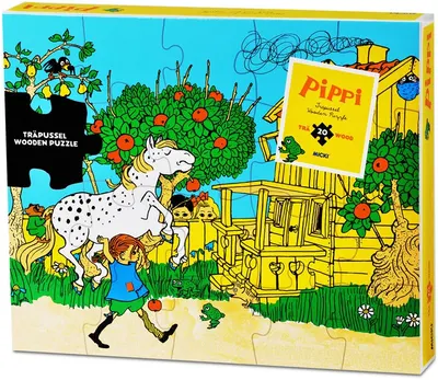 Puzzle din lemn Pippi - Pippi Longstocking, 20 piese