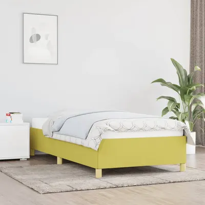 vidaXL Cadru de pat fără saltea, verde, 90 x 200 cm, material textil