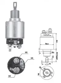 Solenoid Electromotor Potrivit Chevrolet Aveo Kalos, Lacetti, Nubira, Rezzo; Daewoo Espero, Kalos, Lacetti, Lanos, Nexia, Nubira, Tacuma Rezzo; Fiat Stilo; Opel Agila 1.2-1.8 09.82-