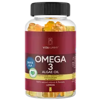 Omega 3 ursuleti gumati vegani cu aroma de lamaie, 60 jeluri, Vitayummy