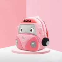 Ghiozdan personalizat Masinuta Roz