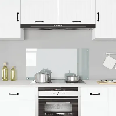 vidaXL Panou antistropi bucătărie transparent 100x50cm sticlă securiz.