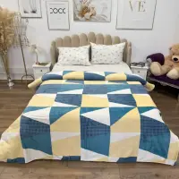 Patura Super Soft Cocolino, 200x230 cm – Rasfat absolut in zilele reci, Galben, Verde, forme geometrice