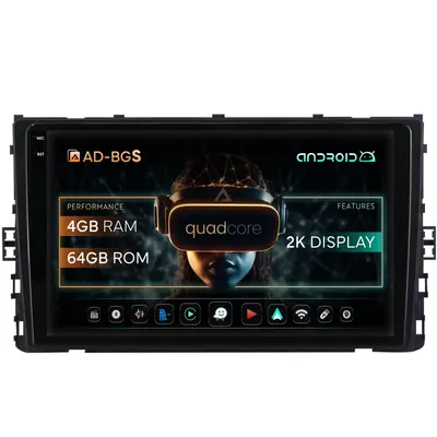 Navigatie 2K Volkswagen Transporter Caravelle (2020+), Android, S-Quadcore 4GB RAM + 64GB ROM, 9.5 Inch - AD-BGS90042K+AD-BGRKIT041V6