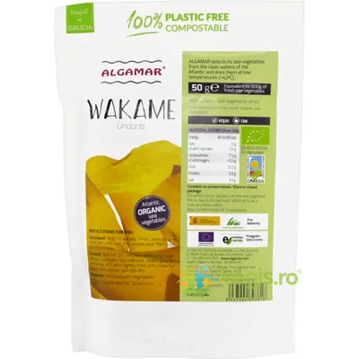Alge Atlantic Wakame Ecologice/Bio 50g