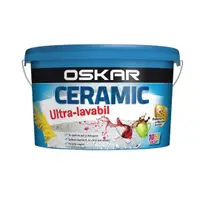 Vopsea ultralavabila lucios pentru interior Oskar Ceramic Alb 2.5 L