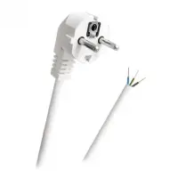 Cablu de alimentare Schuko la fire deschise 3m Alb, PS3X1-3