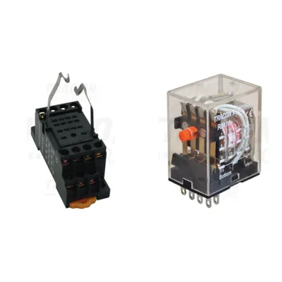 Pachet Releu Miniaturizat 230V AC si Soclu Compatibil RM14