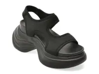 Sandale GRYXX negre, 6007, din material textil