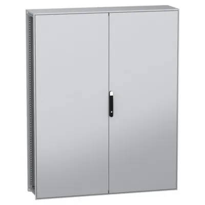 Dulap modular, cu montaj pe pardoseala, PanelSeT SFN, din otel decarbonizat(verde), 2000x1600x400mm, IP55, cu placa de montaj, 2 usi