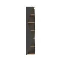 Biblioteca ARROW, negru + nuc, 31,8x31,8x165 cm