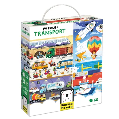 Puzzle Banana Panda, Transport, 60 piese
