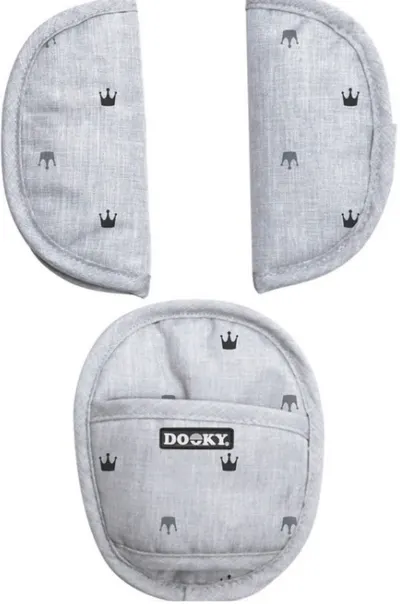 Protectoare pentru centură de siguranță și auto Dooky - Light Grey Crown