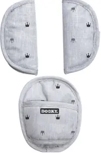 Protectoare pentru centură de siguranță și auto Dooky - Light Grey Crown