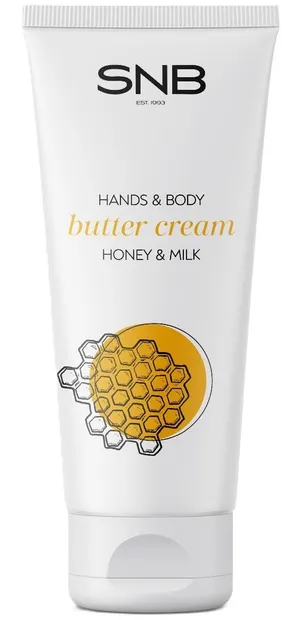 SNB Professional Cremă unt pentru mâini și corp Honey & Milk, 200 ml
