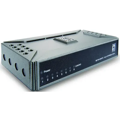 Switch 8xRJ45 10/100 silentios,f. vent.,alim. extern,Desktop