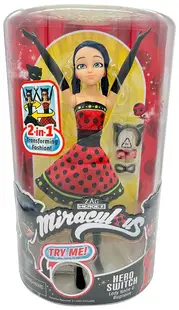 Jucărie pentru copii Playmates Miraculous - Buburuză și Pisică, păpușă cu o schimbare de erou
