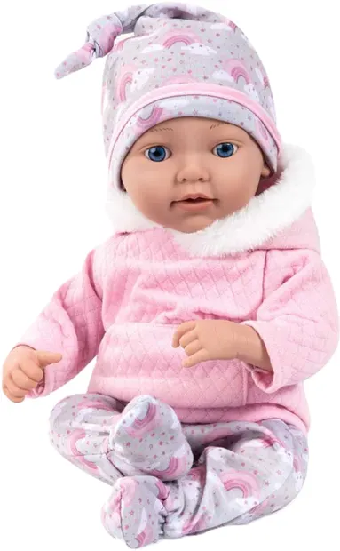 Păpuşă Bayer - Reborn, cu coș, 38 cm