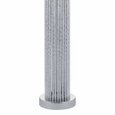 Veioza Lazio Table Lamp Polished Chrome Silver Rods With Linen Shade