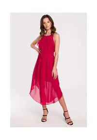 Rochie Dama - Poliester/Bumbac - Fucsia