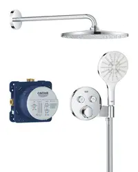 Sistem de dus Grohe SmartControl 34877000, 1/2 inch, incastrat, 310 mm, 1 functie, Crom