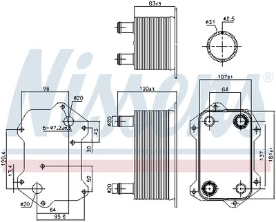 Radiator ulei termoflot potrivit AUDI R8, R8 SPYDER 4.2 04.07-07.15