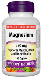 Magnesium, 250 mg, 100 capsule, Webber Naturals