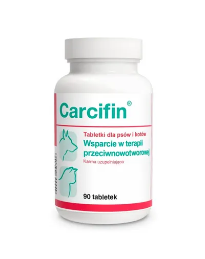 Supliment câini și pisici în timpul terapiei oncologice DOLFOS Carcifin 90 tablete cu beta-glucan, quercetină și CLA