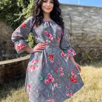Rochie eleganta din barbie cu imprimeu floral Gala 3