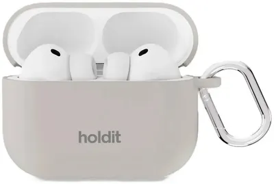 Husă pentru căști Holdit - Silicon, AirPods Pro 3, gri