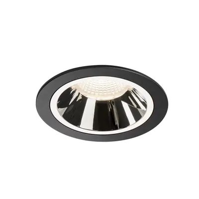 Spot incastrat, NUMINOS L Ceiling lights, black Indoor LED recessed ceiling light black/chrome 4000K 20°