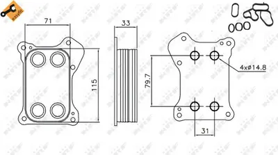 Termoflot Radiator Ulei (cu Garnitura) Alfa Romeo Mito; Fiat Doblo, Doblo Cargo, Grande Punto, Idea, Linea, Punto Evo, Strada; Lancia Musa, Ypsilon; Opel Astra H, Astra H Gtc, Corsa D 1.3d 1.4 Dupa 20