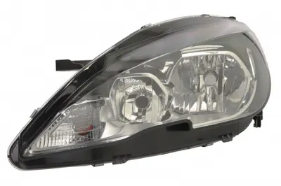 Far fata Stanga (H7 HB3 PY21W, electric, cu motor, culoare insert: cromat, culoare semnalizator: transparent) potrivit PEUGEOT 308 II
