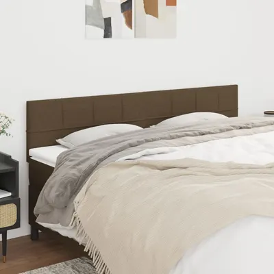 vidaXL Tăblii de pat, maro închis, 180x5x78/88 cm, textil