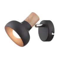 Aplica de Perete Neagra Addy 1xe14 Alb/lemn